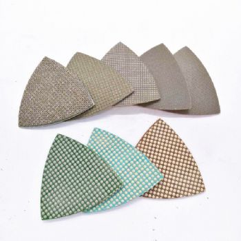 Diamond electroplate polishing pads