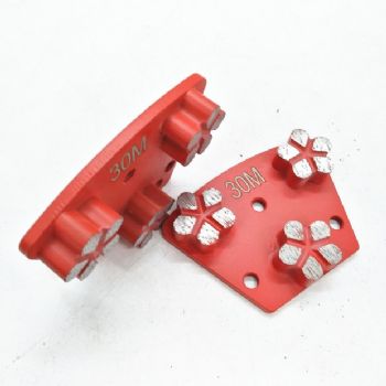 Trapezoid flower segment diamond grinding shoes