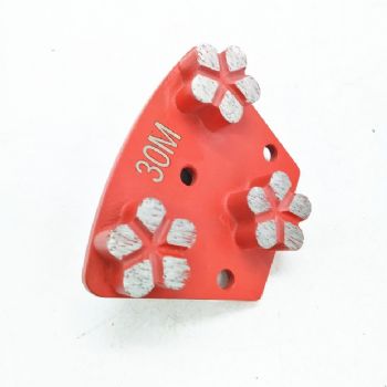 Trapezoid flower segment diamond grinding shoes